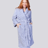 Blue Marle Shawl Collar Fleece Dressing Gown Magnolia Lounge