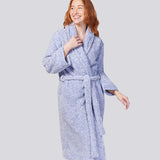 Blue Marle Shawl Collar Fleece Dressing Gown Magnolia Lounge