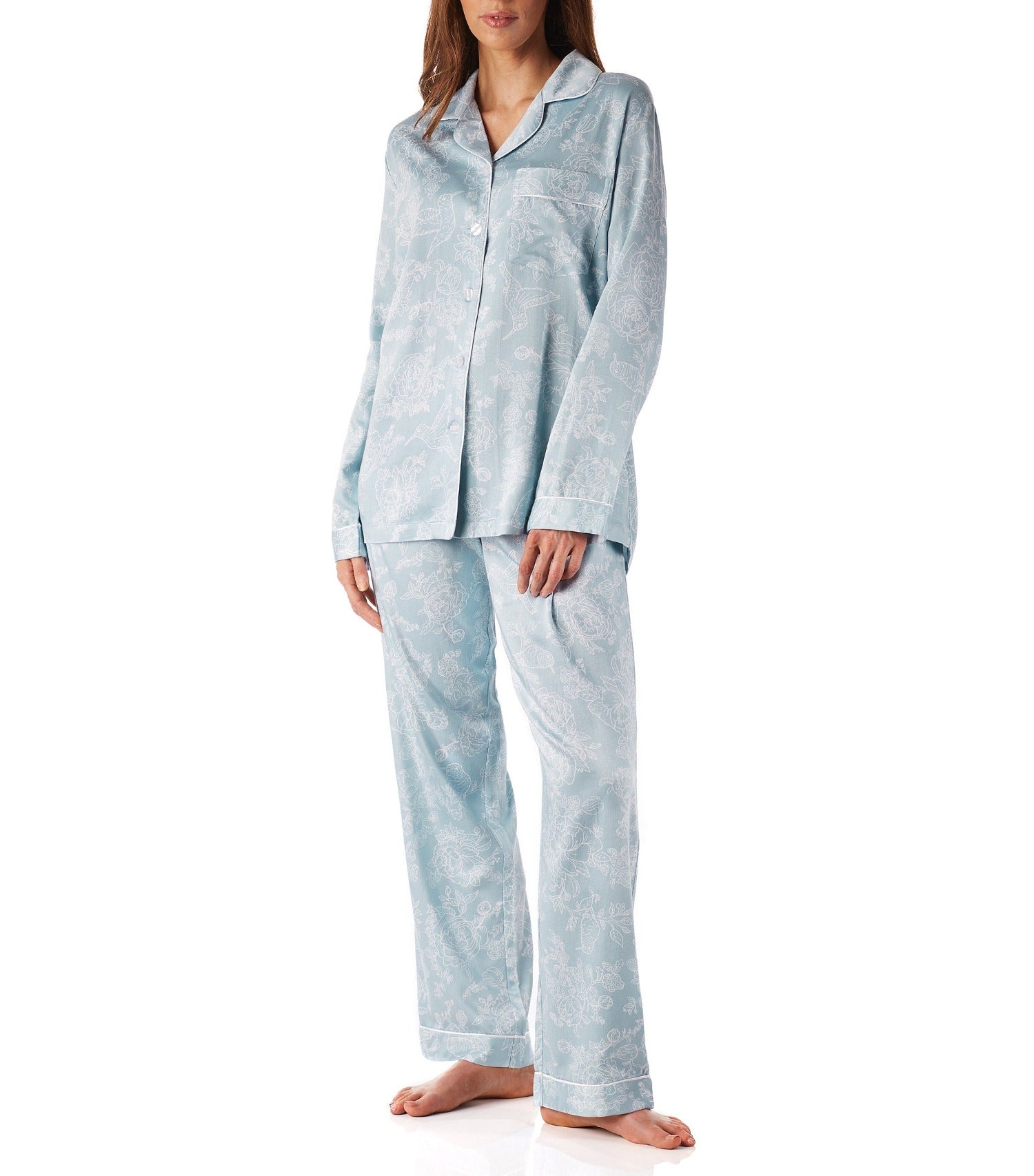 Women’s winter pyjama set Australia | Botanical Viscose Cotton Pyjama Set | Magnolia Lounge Australia