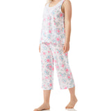 Cactus Cotton Tank & 3/4 Pant Pyjama Set Magnolia Lounge