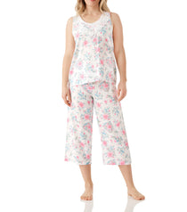 Cactus Cotton Tank & 3/4 Pant Pyjama Set Magnolia Lounge