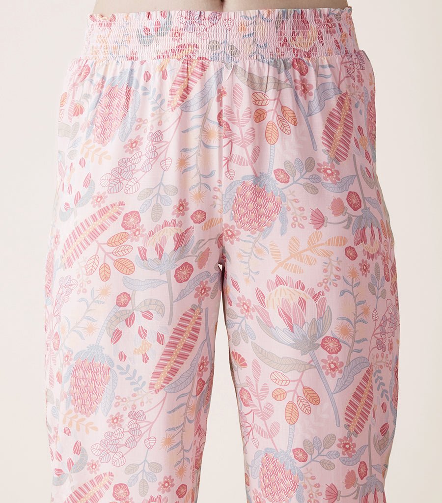 Carli Floral 3/4 Pyjama Pants Magnolia Lounge