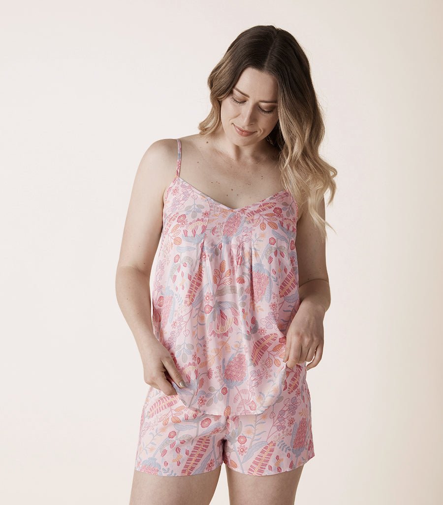 Women's Carli Floral Viscose Summer Cami & Short Pyjama Set