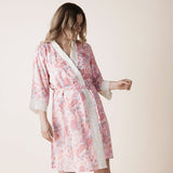 Carli Floral Dressing Gown Magnolia Lounge
