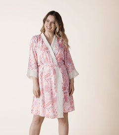 Carli Floral Dressing Gown Magnolia Lounge