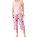 Daydreaming Tee with 3/4 Pant Pyjama Set Magnolia Lounge