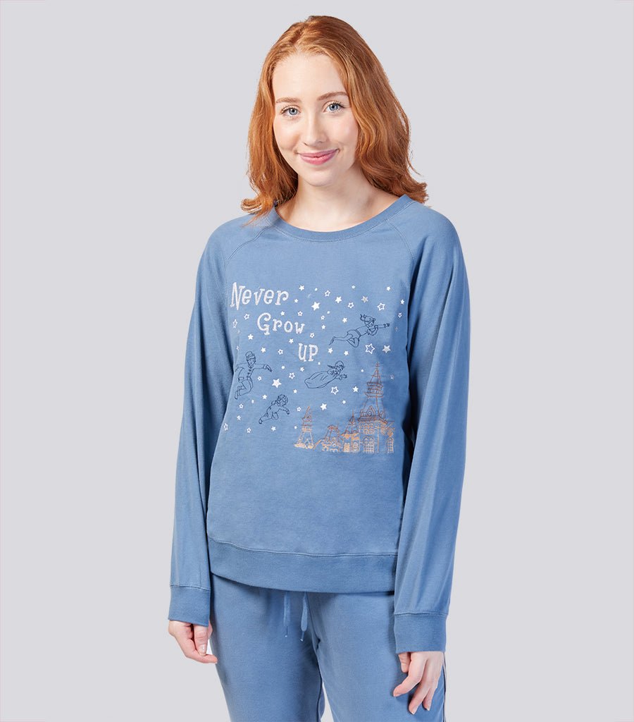 Denim Blue Ultra Soft Pure Cotton Fleece Sweater - Peter Pan Young Spirit