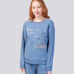 Denim Blue Ultra Soft Pure Cotton Fleece Sweater - Peter Pan Young Spirit