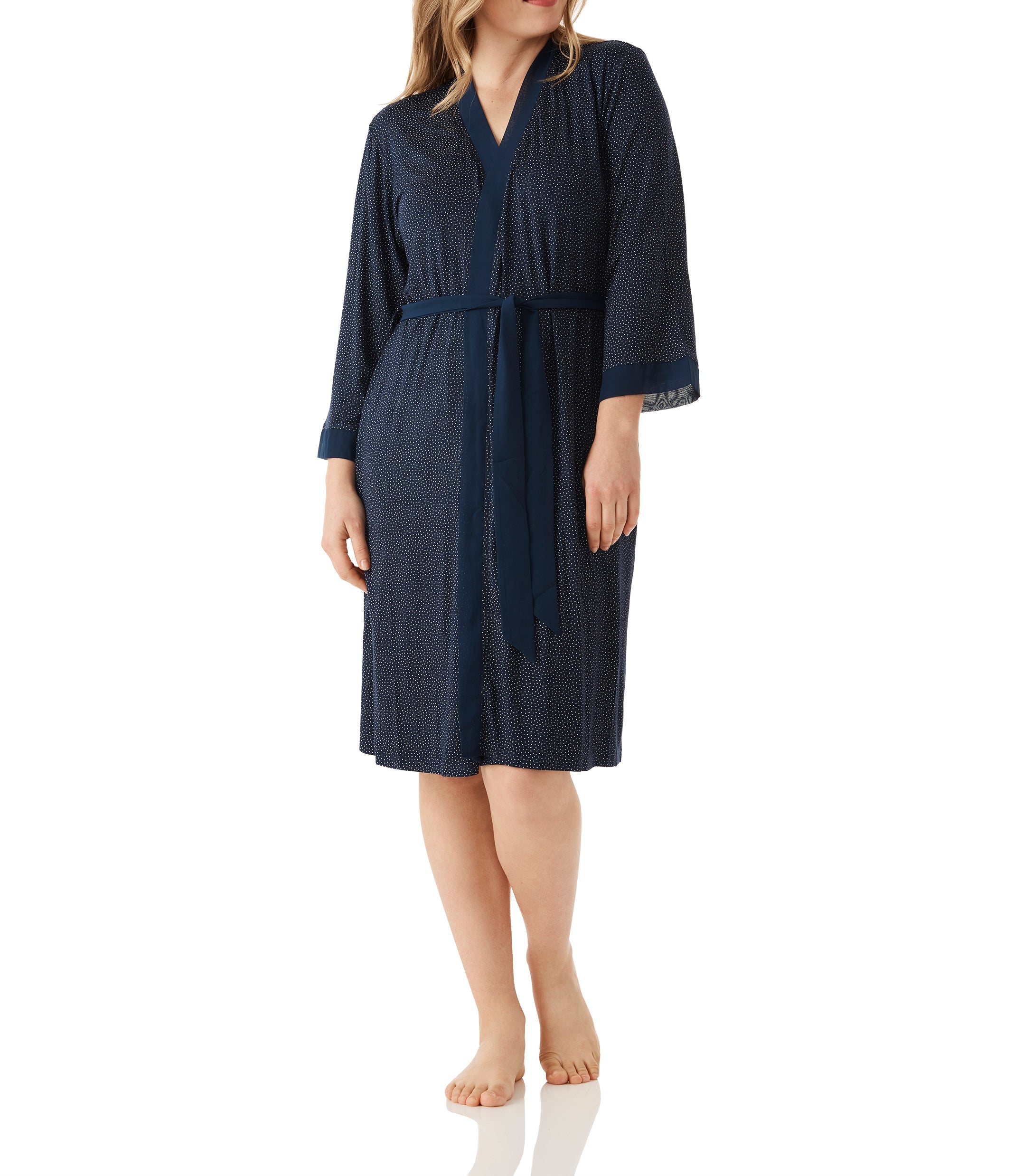 Dreamtime Spot Dressing Gown Magnolia Lounge