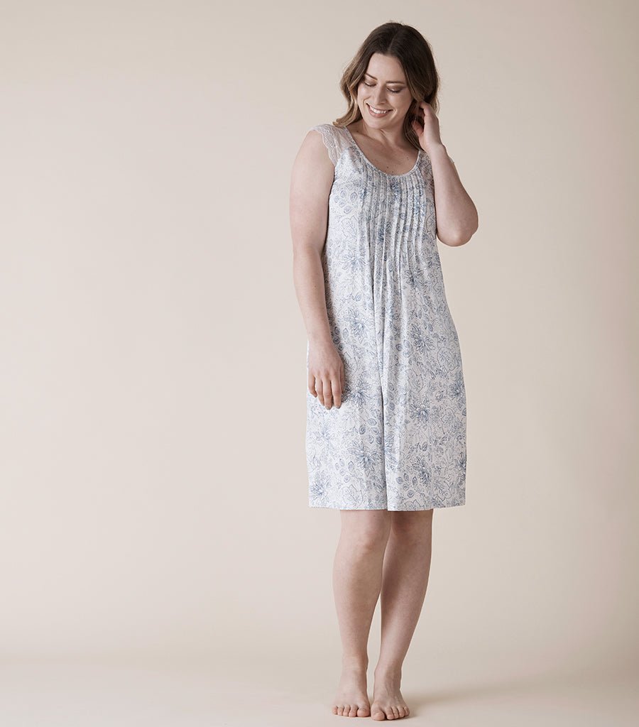 Ella Paisley Lace Trim Nightie Magnolia Lounge