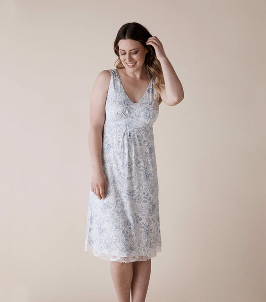 Ella Paisley Viscose Elastane Summer Sleeveless Chemise Nightie