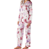 Women’s winter pyjama set Australia | Emilia Floral Viscose Cotton Pyjama Set | Magnolia Lounge Australia