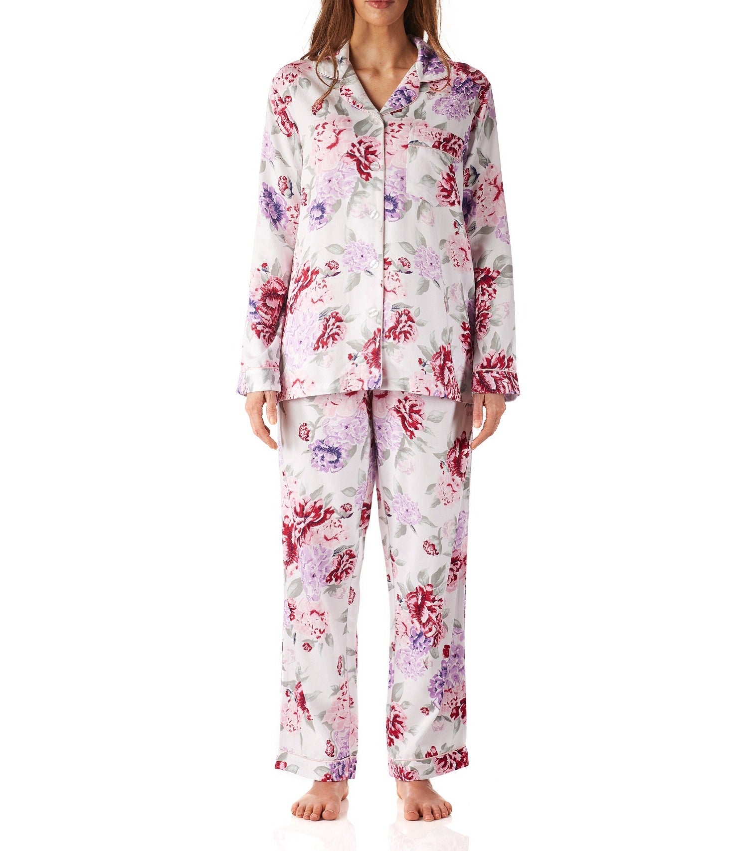 Women’s winter pyjama set Australia | Emilia Floral Viscose Cotton Pyjama Set | Magnolia Lounge Australia