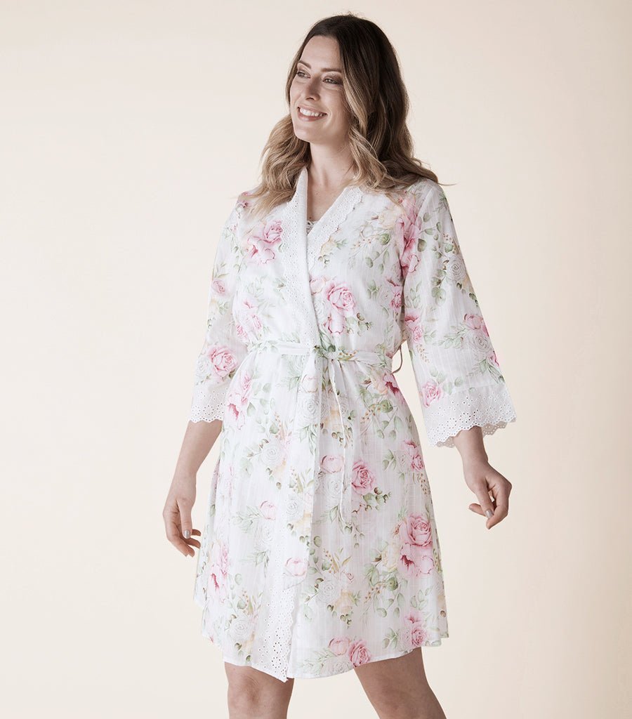 Emma Rose Dressing Gown Magnolia Lounge