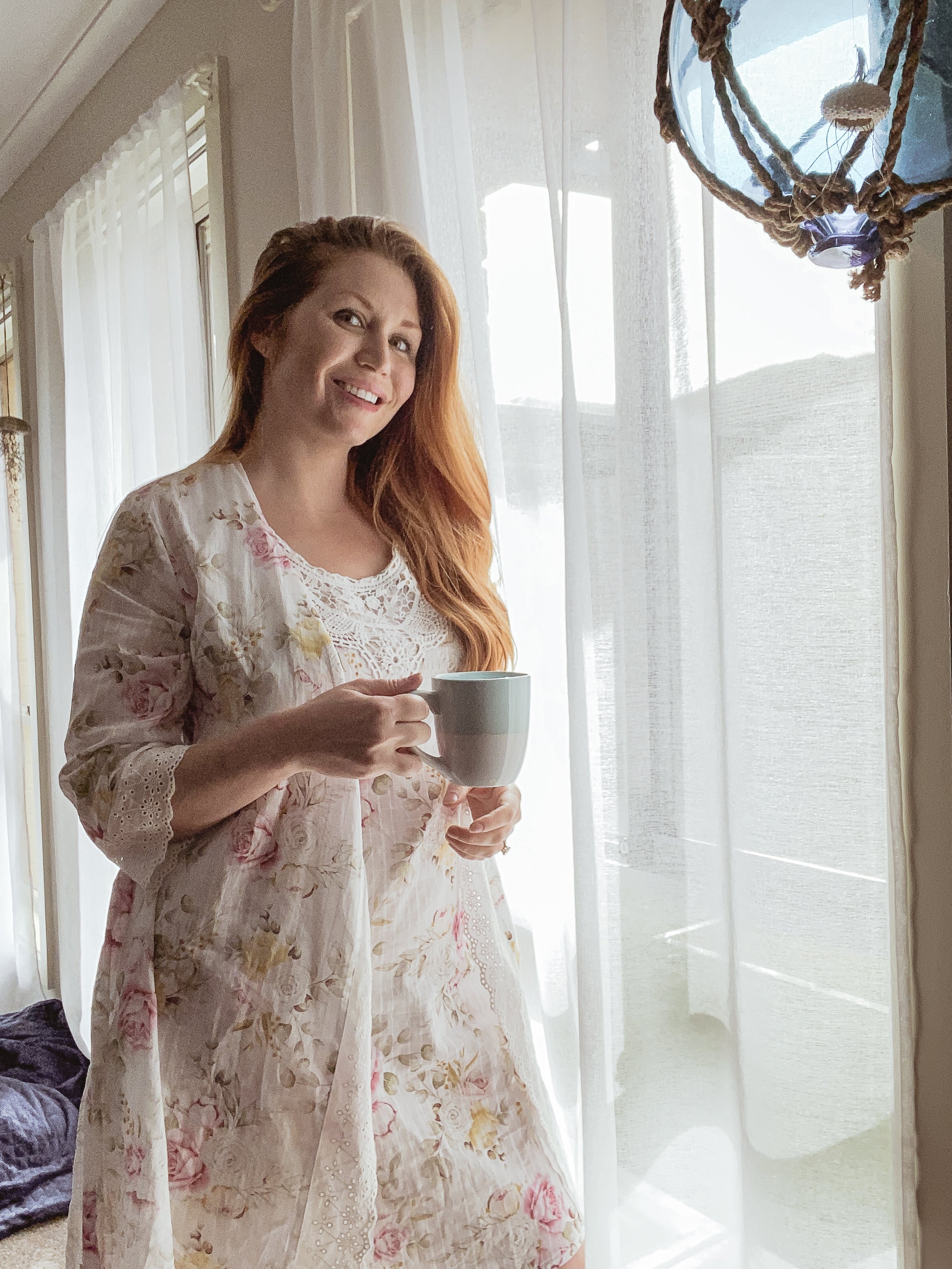 Emma Rose Dressing Gown Magnolia Lounge