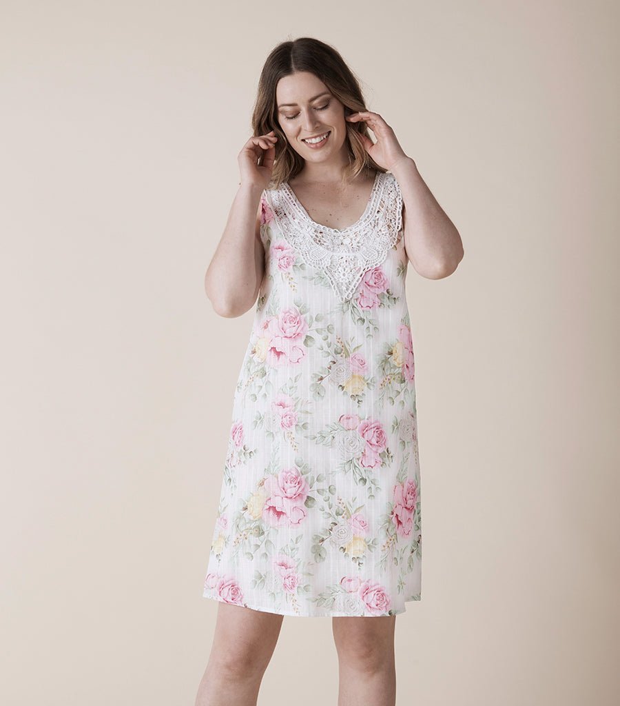 Emma Rose Sleeveless Nightie Magnolia Lounge