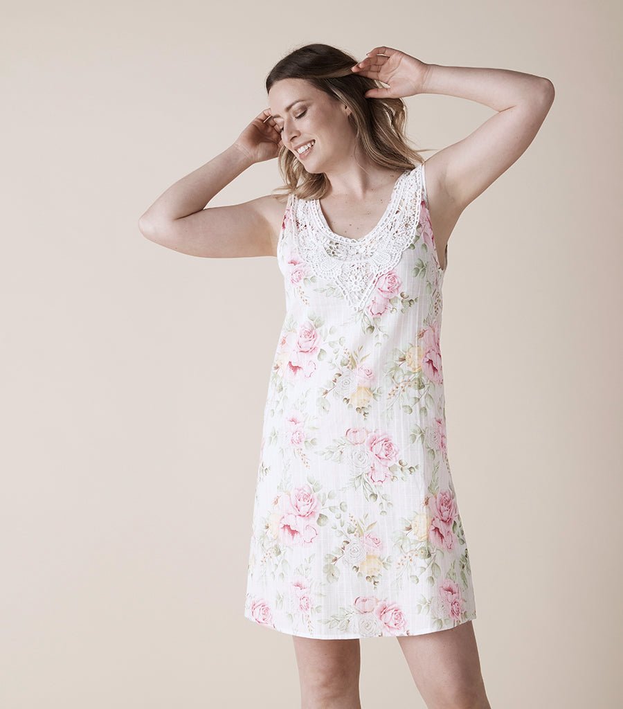 Emma Rose Sleeveless Nightie Magnolia Lounge