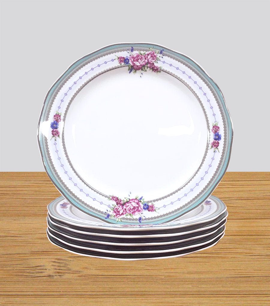 Fine Bone China Rose Dessert Plates (Set of 2) Magnolia Lounge