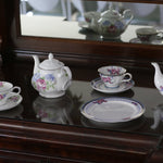 Fine Bone China Rose Teacup & Saucer Set ( 4 Sets ) Magnolia Lounge