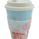 Floral Reusable Bamboo Coffee Cup Young Spirit