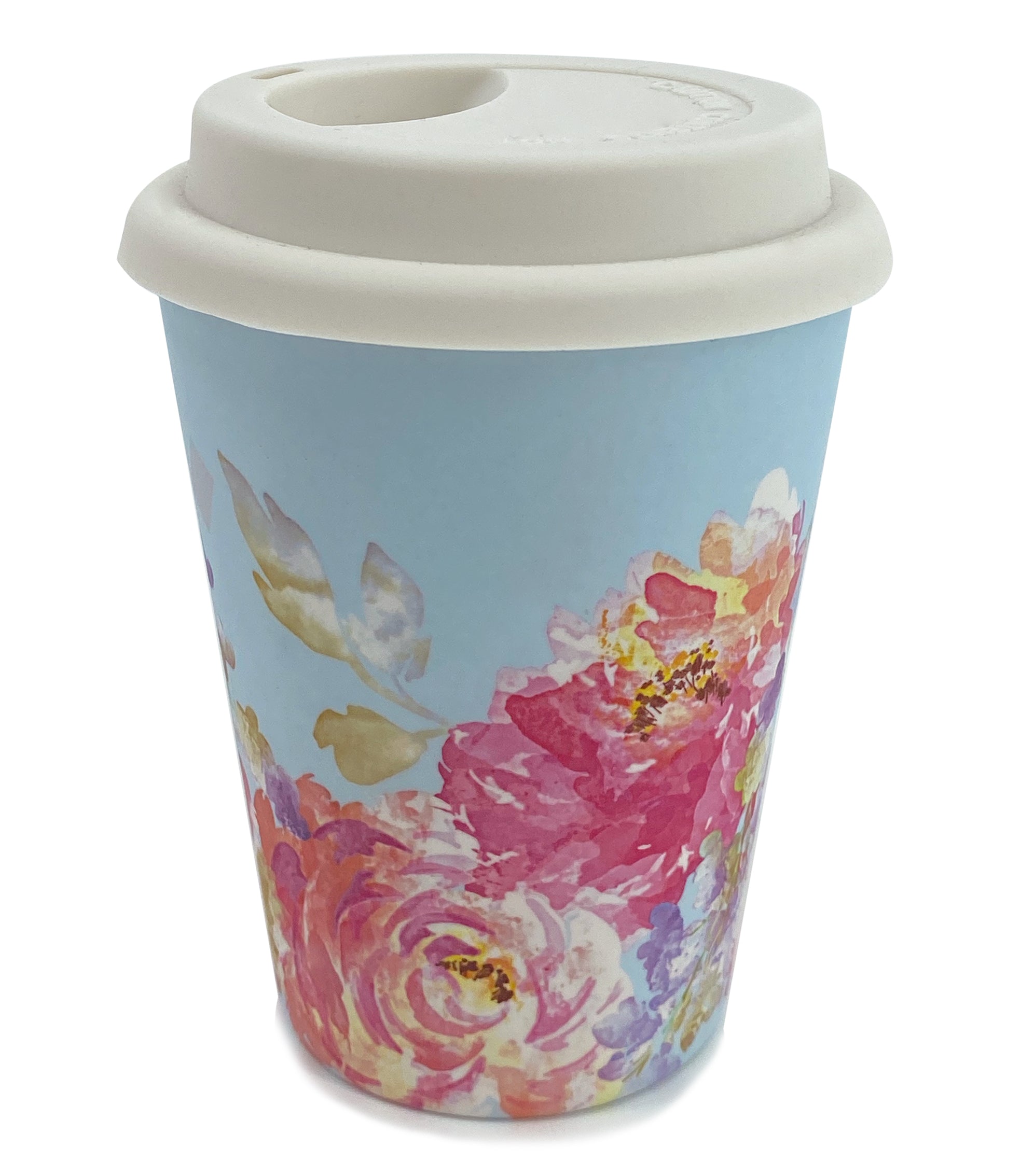 Floral Reusable Bamboo Coffee Cup Young Spirit