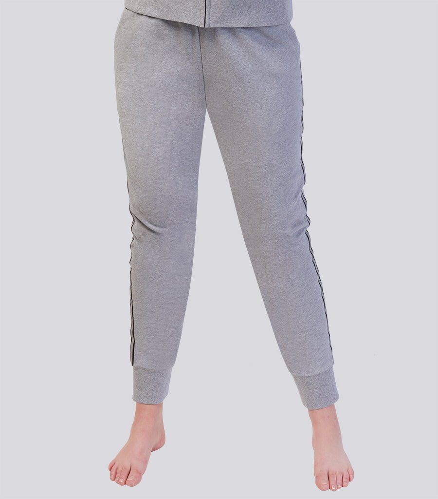 Grey Marle Ultra Soft Cotton Fleece Track Pants | Magnolia Lounge Australia