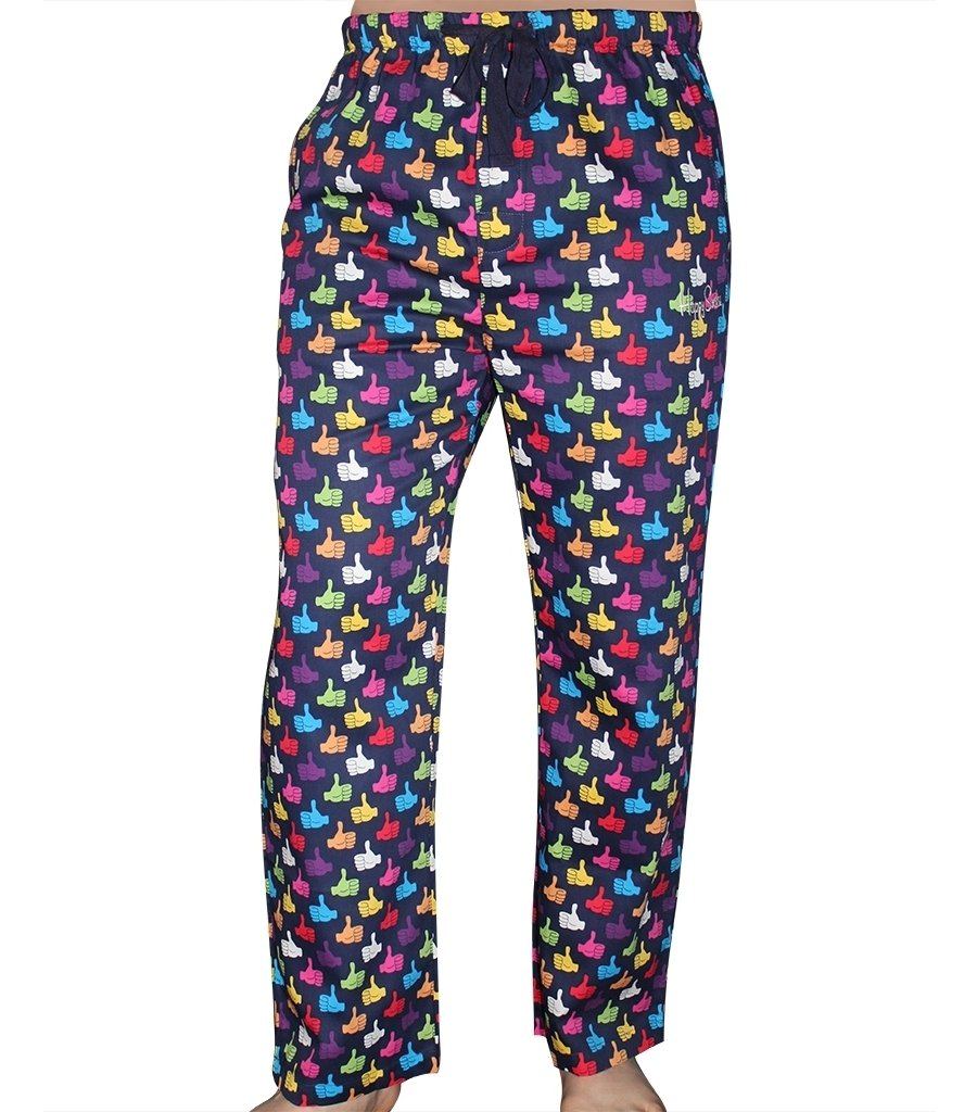 Happy Socks Men's Cotton Sateen Pyjama Pants - Thumbs Up Happy Socks