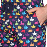 Happy Socks Men's Cotton Sateen Pyjama Pants - Thumbs Up Happy Socks