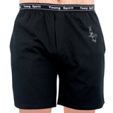 Mens Black Classic Cotton Jersey Shorts Young Spirit