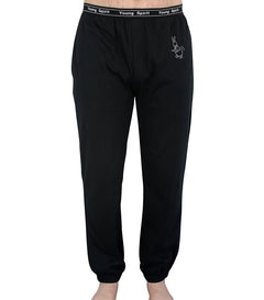 Mens Black Cotton Jersey Jogger Young Spirit