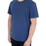 Mens Navy Short Sleeve Cotton Jersey T-Shirt Young Spirit
