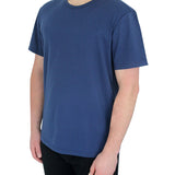 Mens Navy Short Sleeve Cotton Jersey T-Shirt Young Spirit