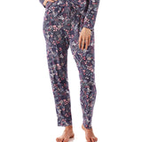 Mia Floral Viscose Elastane Tapered Pyjama Pant Magnolia Lounge