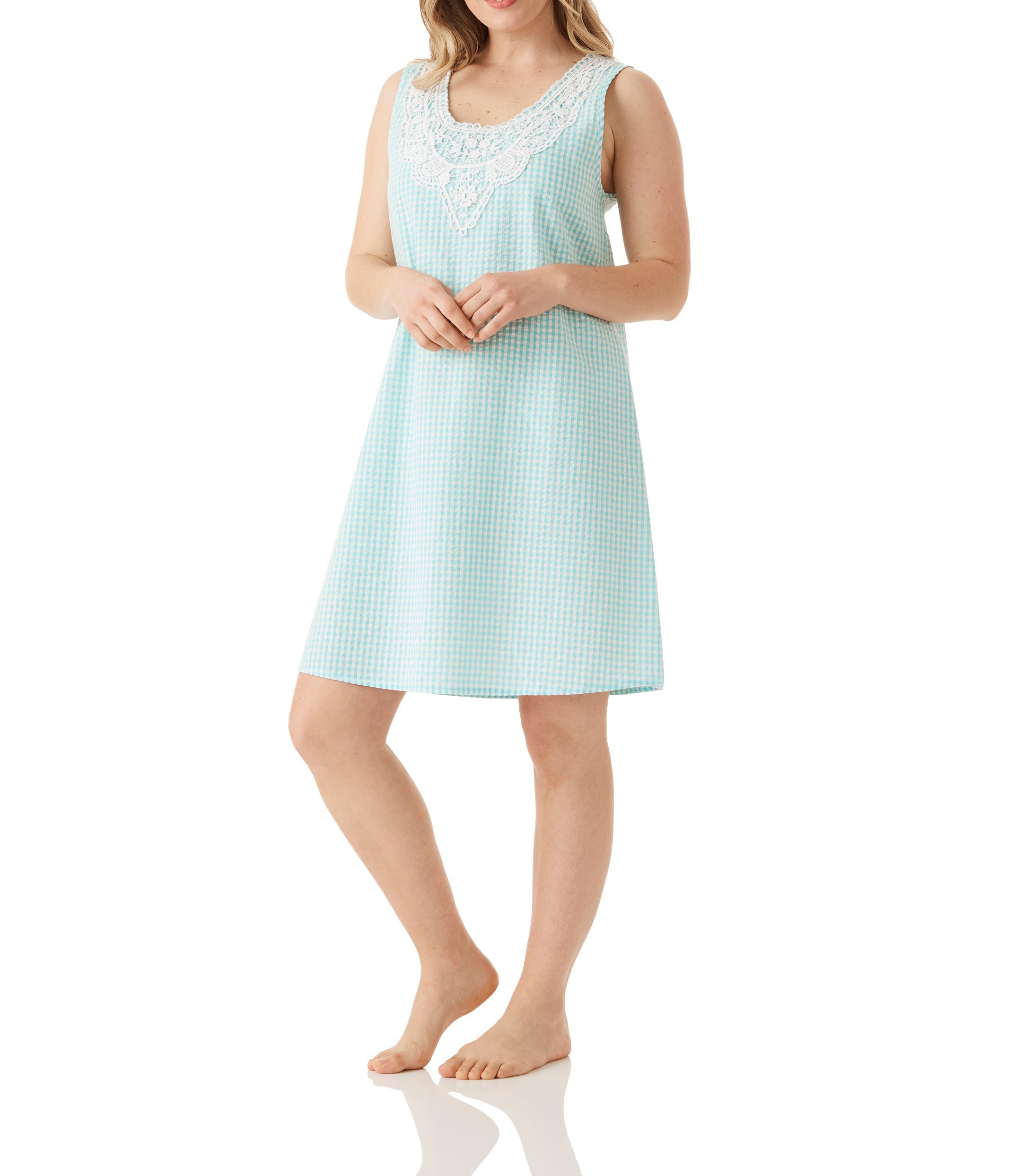 Mint Summer Country Sleeveless Nightie Magnolia Lounge