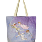 Peter Pan Canvas Daily Tote Shopping Bag Young Spirit