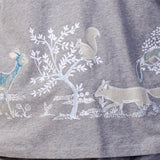 Women's winter pyjama top | Pure Soft Cotton Long Sleeve Henley Pyjama Top - Into The Woods | Magnolia Lounge Australia