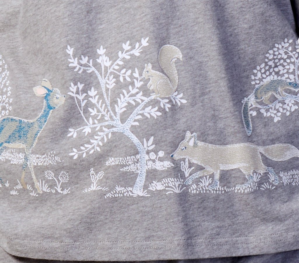 Women's winter pyjama top | Pure Soft Cotton Long Sleeve Henley Pyjama Top - Into The Woods | Magnolia Lounge Australia