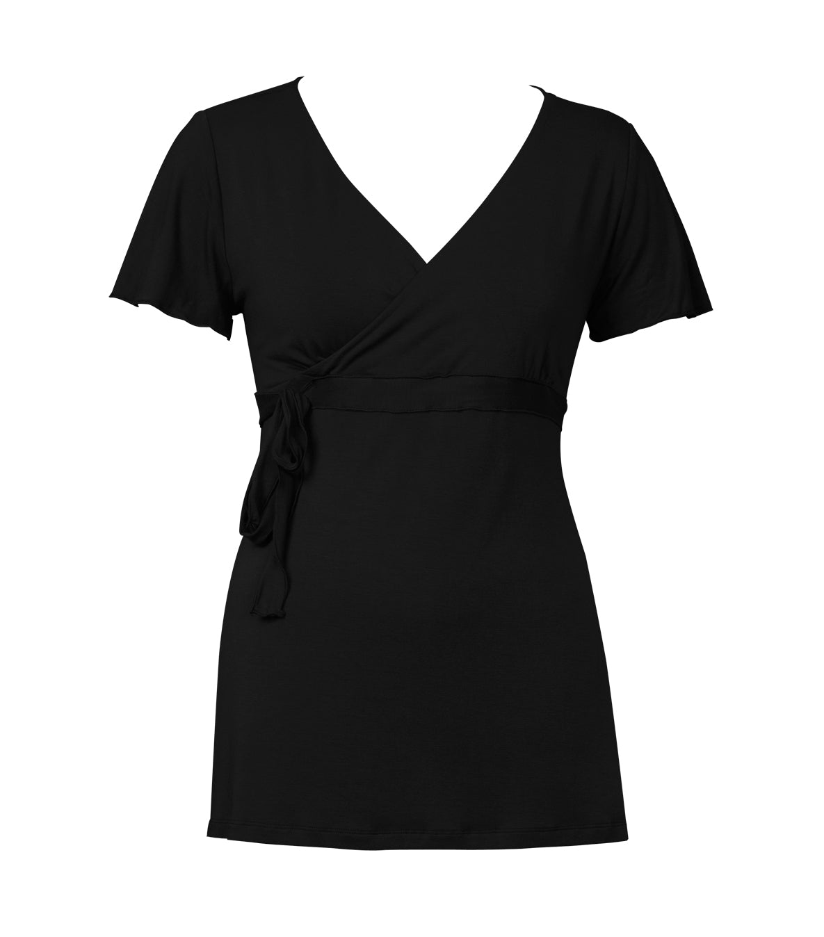 Short Sleeve Crossover Wrap Top Magnolia Lounge
