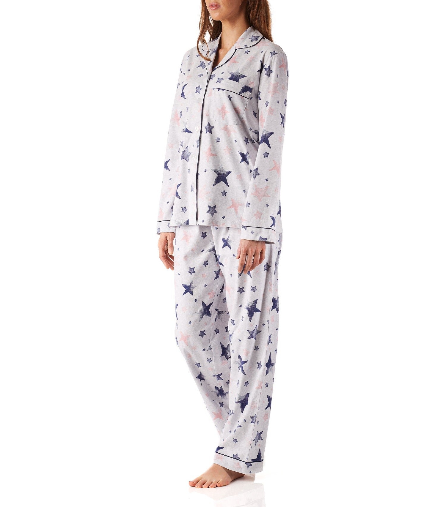 Women’s winter pyjama set | Stella Cotton Peached Jersey Pyjama Set | Magnolia Lounge Australia