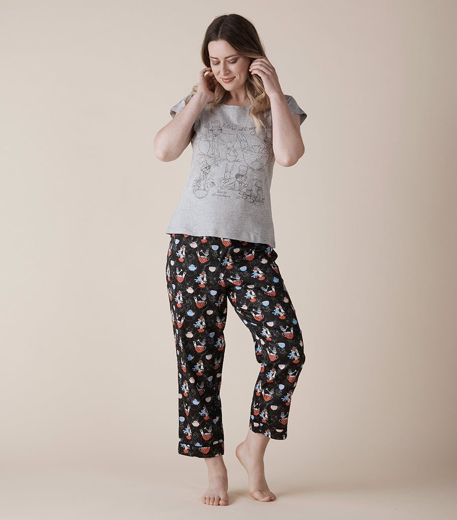 The Mad Hatter Cotton Sateen 7/8 Pyjama Pant Young Spirit