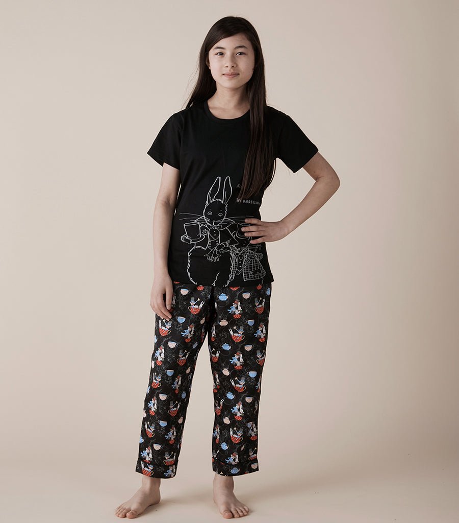 The Mad Hatter Cotton Sateen 7/8 Pyjama Pant Young Spirit