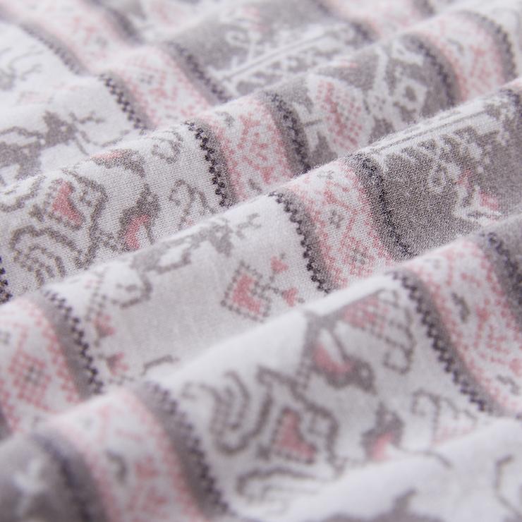 Woodland Fairisle Henley Tee Magnolia Lounge