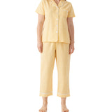 Yellow Summer Country Pyjama Set with 7/8 Pant Magnolia Lounge