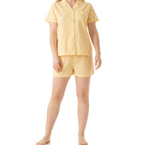 Yellow Summer Country Shortie Pyjama Set Magnolia Lounge